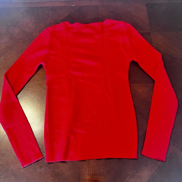 Vintage Crazy‎ Horse Womens Red Long Sleeve Knit Sweater Size S Acrylic/Wool - Picture 6 of 6